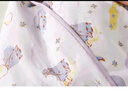 babycare初生嬰兒全棉抱被安撫調(diào)溫產(chǎn)房新生兒包被4層莫利亞淺灰紫90*90 曬單實拍圖