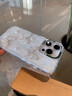 三只貓咪適用于蘋果16promax手機殼iPhone16pro帶相機鍵iPhone15水鉆鏡頭膜14pro珍珠蝴蝶貝殼紋輕奢高級感 【純色蝴蝶】AI相機按鍵-珍珠水鉆 iPhone 16 Pro Ma 曬單實拍圖