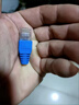 閃力聯(lián)水晶頭保護套超五類(lèi)六類(lèi)RJ45網(wǎng)線(xiàn)水晶頭8P8C10色保護套 藍色-100顆 曬單實(shí)拍圖