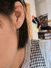 QMXDS999純銀雙鏤空星星耳釘女洗睡免摘養耳洞過(guò)敏足銀耳棒耳骨兒童飾 S999足銀星星耳釘一對 曬單實(shí)拍圖