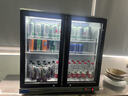 索歌吧臺冰箱商用冰柜嵌入式冰吧家用小型啤酒柜飲料酒水展示柜玻璃透明臺下臺下嵌入式移門(mén)冷藏展示柜 全鋼全銅豪華款【大雙門(mén) 拉門(mén)】 曬單實(shí)拍圖