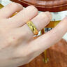 老廟黃金戒指足金鳳凰來儀活口戒指婚嫁三金送女友老婆送媽媽生日禮物 可代寫賀卡#勿拍 曬單實拍圖