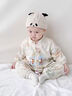迪士尼（Disney）嬰兒衣服春秋季男孩寶寶中式古風春節(jié)拜年百天周歲禮服小少爺唐裝 杏色中國結刺繡哈衣 適合22-27度 66cm 曬單實拍圖