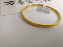 周大生 CHOW TAI SENG黃金手鐲碎碎冰足金手鐲女款金鐲子送女友老婆媽媽七夕生日禮物 58圈口:約6.10g+經(jīng)典禮盒 曬單實拍圖
