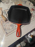 酷彩（Le Creuset）法國進口琺瑯鍋鑄鐵鍋26cm方形烤鍋平底牛排煎烤鍋電磁爐燃氣通用 【1-4口之家】紅色 26cm 曬單實拍圖