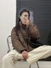 波司登（BOSIDENG）2025新款輕薄羽絨服女短款90絨立領(lǐng)菱格寬松時(shí)尚外套B250135326 砂礫棕|7B51 S 160/84A 體重約110-125斤 曬單實(shí)拍圖