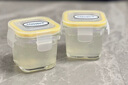 Glasslock 韓國進(jìn)口寶寶嬰兒輔食盒鋼化玻璃小號冷凍盒燕窩分裝圈色隨機(jī) 黃圈方140ml*3(微波烤箱兩用 曬單實拍圖