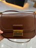 CHARLES&KEITH復古鎖扣豆腐包單肩斜挎包包女包生日禮物七夕禮物CK2-80781400 DARK BROWN深棕色CK2-80782444 S/M 曬單實(shí)拍圖