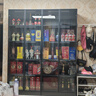 莀晞家居酒柜 客廳酒柜家用落地餐邊柜儲物柜展示柜簡約帶鋼化玻璃門酒柜 輕奢灰四門160*40*200帶燈無酒格 曬單實拍圖