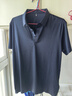 花花公子高檔桑蠶絲短袖t恤男2025夏季薄款中老年爸爸裝高端品牌大碼體恤 藏青色 無(wú)痕順滑 L 175碼-建議120到140斤 曬單實(shí)拍圖
