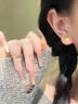 中國黃金CHINA GOLD碎碎冰愛心18k耳釘女彩金耳飾七夕情人節(jié)禮物送女友老婆生日實用 京速達-18K金碎碎冰愛心耳釘 曬單實拍圖