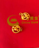 中國(guó)黃金（CHINA GOLD）金蛇盤兔黃金項(xiàng)鏈女足金吊墜本命年生肖蛇年情人節(jié)生日禮物送女友 【京速達(dá)】金蛇盤兔吊墜【配S925鏈】約0.3g 曬單實(shí)拍圖
