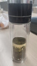 宅輕松 泡茶杯男女士茶水分離水杯一鍵開蓋雙層玻璃杯車載耐高溫杯黑色 曬單實拍圖