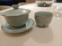 東道汝窯河南非遺 汝粉杯茶杯陶瓷功夫茶具品茗杯開(kāi)片汝瓷主人杯單杯 天青色 曬單實(shí)拍圖