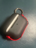 斯幻柯適用AirPods Pro2代保護套Apple藍牙pro2代耳機套耳機殼airpods pro1代透明磨砂殼-電音-黑紅色 曬單實拍圖