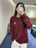FPA速干抗菌運動長袖上衣 潮流美式寬松圓領(lǐng)情侶戶外春秋季男士t恤 酒紅色 S 曬單實拍圖
