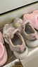ABC KIDS女童涼鞋夏季網(wǎng)面框子鞋紐扣公主鞋包頭兒童沙灘鞋3343PY亮粉33 曬單實拍圖