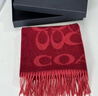蔻馳【官方授權】男女款同款羊毛圍巾經(jīng)典印花男女情侶款秋冬保暖圍巾 CU807F8QONE紅色 曬單實(shí)拍圖