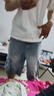 七色紡運(yùn)動(dòng)內(nèi)褲男士加長款防磨腿冰絲加肥加大碼跑步平角褲肥佬四角短褲 曬單實(shí)拍圖