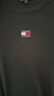 TOMMY JEANS【張元英同款】25夏季女螺紋修身重磅短袖/美式系結(jié)短T 【螺紋款】】黑色BDS S 曬單實拍圖