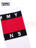 TOMMY JEANS男裝時(shí)尚潮流旗標字母提花舒適微彈商務(wù)休閑運動(dòng)中筒襪子 白色100 1雙 均碼 OS 曬單實(shí)拍圖