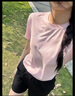 駱駝（CAMEL）速干運(yùn)動服女短袖T恤褲跑步兩件套裝 J25BAXLN076 剛?cè)岱?黑 S 曬單實(shí)拍圖