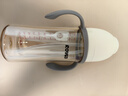 日康奶瓶PPSU寬口兩用吸管奶瓶1-6歲寶寶大容量直飲杯 灰色 360ml 【咬合+直飲蓋】?jī)捎媚唐?曬單實(shí)拍圖