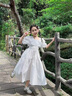 女童夏季連衣裙2025新款兒童夏裝高級(jí)感12歲女孩棉布女大童裙子夏 白色【實(shí)體店品質(zhì)】 150 曬單實(shí)拍圖