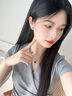 HKHL 925銀培育祖母綠方糖項(xiàng)鏈耳釘手鏈戒指女套裝首飾七夕情人節(jié)禮物 祖母綠方糖套裝（項(xiàng)鏈+耳釘） 曬單實(shí)拍圖