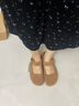 百麗（Belle）厚底半糖吐司2代勃肯鞋女25秋新商場款絨面瑪麗珍鞋E1K1DCQ5預(yù)售 棕色 38 (240mm) 曬單實拍圖