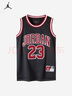 Jordan耐克AJ兒童背心 Nike23號(hào)男童籃球服夏季透氣無(wú)袖T恤  正黑色 曬單實(shí)拍圖