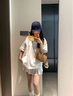 錦詩慧短袖t恤女潮流白色t恤純棉半袖印花甜美女裝2025新款顯瘦寬松上衣 彩色趣味印花短袖【白色】 L （建議100-120斤） 曬單實(shí)拍圖