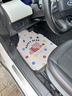 齊選汽車(chē)腳墊車(chē)內通用絲圈防臟墊子卡通可愛(ài)小熊套裝女生主駕駛車(chē)墊 趴趴小熊腳墊單片【主/副駕通用】 曬單實(shí)拍圖