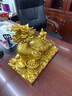 銅德禮飾龍龜擺件風(fēng)水商務(wù)禮品玄關(guān)酒柜高檔裝飾品老板辦公桌面烏龜工藝品 小號龍龜【鎏金銅色】-送五帝錢(qián) 曬單實(shí)拍圖