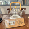 瓷牌茗茶具（cipaiming teaset）玻璃花茶壺蒸煮一體泡茶器家用會客溫茶器功夫茶盤整套簡約中式 《竹柄》提梁煮茶壺+蠟燭臺 曬單實拍圖