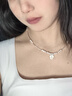 御雍景碎銀珍珠項(xiàng)鏈女輕奢風(fēng)高級(jí)感玫瑰花朵吊墜仿珍珠鎖骨鏈生日送女友 碎銀珍珠項(xiàng)鏈Y215 曬單實(shí)拍圖