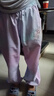 迪士尼愛(ài)莎公主冰絲褲防蚊褲兒童2025夏季薄款褲子PBZPL1026 漸變紫130 曬單實(shí)拍圖