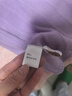 金菊2025新款100%綿羊毛半高領(lǐng)卷邊春秋純色上衣保暖抽條毛衣女羊毛衫 純亮紫 XL 曬單實(shí)拍圖