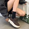 ZUOSAISI品牌休閑鞋女厚底真皮百搭板鞋女2025秋季新品女鞋輕便鞋子女 咖色 35 曬單實(shí)拍圖