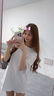 NOME短袖女2025新款中長款寬松遮屁股t恤百搭打底上衣 白色 L  曬單實拍圖