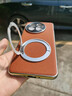 LQP適用于一加13手機殼 360度旋轉磁吸支架電鍍精孔素皮殼保護套 全包加強防摔尼龍耐刮硬殼男女款 360棕色 For_一加13 曬單實(shí)拍圖