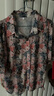 皮爾卡丹（pierre cardin）夏裝新款重磅真絲雙縐短袖襯衫女士寬松遮肚印花漂亮翻領(lǐng)小衫上衣 花色 L 曬單實(shí)拍圖