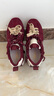 FED時(shí)尚休閑鞋春季新款女鞋增高厚底德訓鞋通勤運動(dòng)鞋女D1108-ZCB807 酒紅色 39 曬單實(shí)拍圖