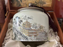 昔憶高級(jí)感陶瓷茶葉罐茶罐儲(chǔ)存罐密封罐防潮普洱茶中式國(guó)風(fēng)精品高檔 山水墨韻鎏金罐 曬單實(shí)拍圖