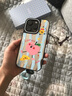 FUNNY RICH白桃快樂水適用iPhone16ProMax鏡面手機殼蘋果15puls新款磁吸保護套14女防摔13高級感ins創(chuàng)意藝術(shù) 銀色鏡面（磁吸款）+冬日藍掛繩A2 iPhone 14 Pro 曬單實拍圖