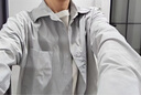 名創(chuàng)優(yōu)品白襯衫男長袖襯衣男士涼感冰絲UPF50+防曬衣服外套夏季Z 太空灰 M 曬單實(shí)拍圖