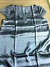 金三塔真絲睡裙19姆米桑蠶絲蕾絲優(yōu)雅涼感V領(lǐng)居家服短裙 霧霾藍5343 XL 曬單實(shí)拍圖