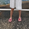 迪士尼童鞋女童夏季包頭果凍鞋草莓可愛涼鞋女孩DST1208 粉色 27  曬單實拍圖