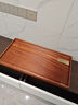 神雕（SHEN DIAO）整塊實(shí)木茶盤(pán)花梨木茶盤(pán)單層排水小號茶臺家用茶盤(pán)原木茶盤(pán)茶托盤(pán) 剛果花梨木-云逸(70x35)+茶桶套裝 曬單實(shí)拍圖
