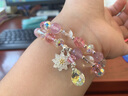 紀(jì)詩(shī)哲（GIEVSZHE）品牌蓮花水晶手鏈?zhǔn)执啃驴钶p奢時(shí)尚送女友七夕情人節(jié)禮物 蓮花水晶雙鏈-粉妝玉砌 曬單實(shí)拍圖